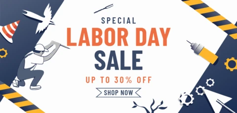 Labor Day Sale Design Template: Bold and Creative Promotional Layout
