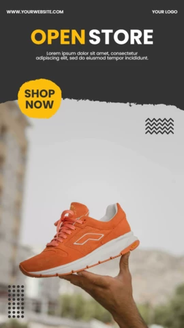 Sneakers Sale Banner Social Media Story Post Design Template