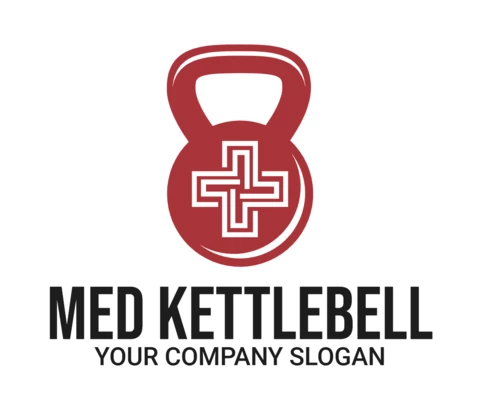 Med Kettlebell Logo Design Template