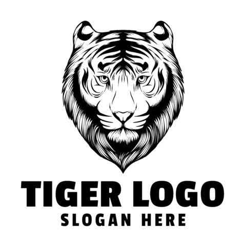 Plantilla de diseño de logotipo de tigre