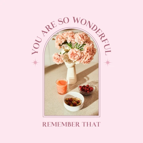 You Are So Wonderful Quote Instagram Post Design Template
