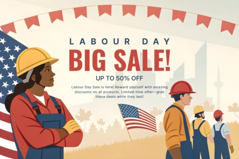 Labour Day Sale Design Template - Bold and Modern Promotional Artwork