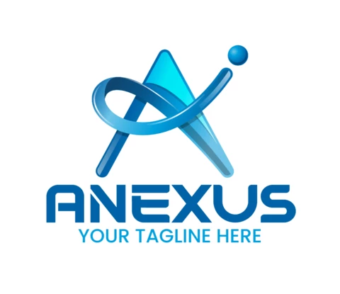 Anexus 3d Brief eine moderne stilvolle Logo-Design-Vorlage