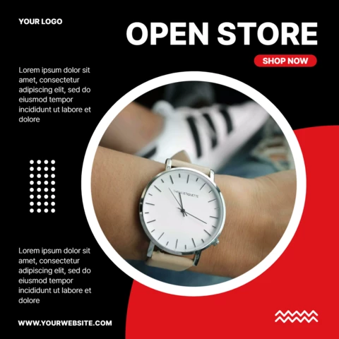 Watch Store Social Media Post Design Template