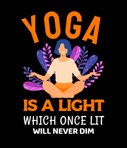 Yoga is a light uplifting quote t-shirt design template