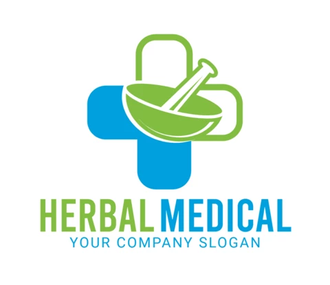 Herbal Medical Logo Design Template
