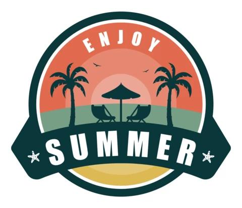 Summer Badge Label Design Template
