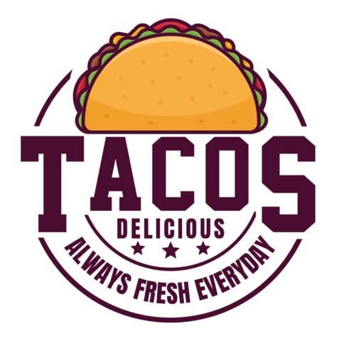 Delicious Tacos Restaurant Sign Logo Design