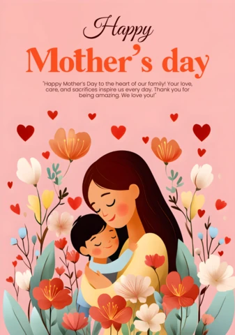Ilustración floral plantilla de diseño del día de la madre para celebraciones sentidas