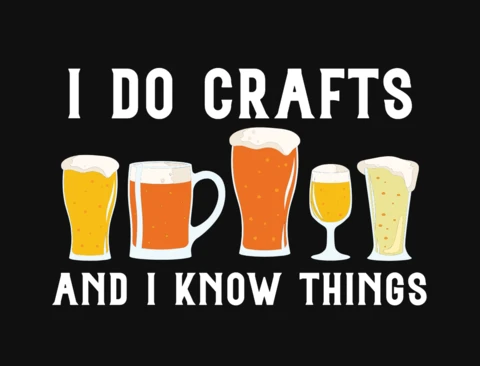Craft Beer I Do Crafts T-Shirt Design Template