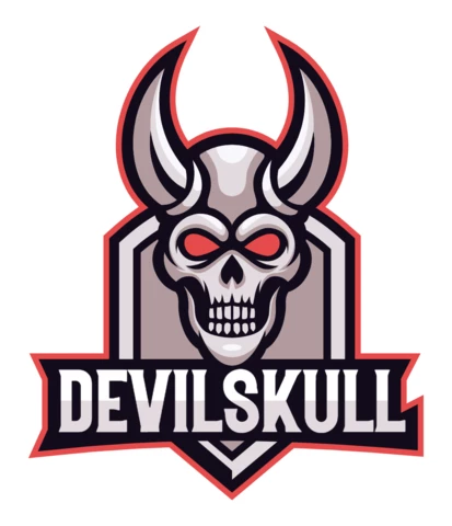 Devil Skull Mascot Sport Logo Design Template