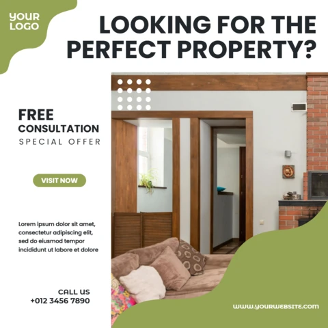 Modern Real Estate Flyer Template with Property Showcase Design