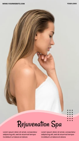 Pink Skin Care Service Advertising Instagram Story Design Template