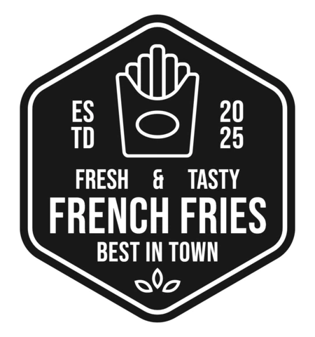 Fresh And Tasty French Fries Logo Design Template