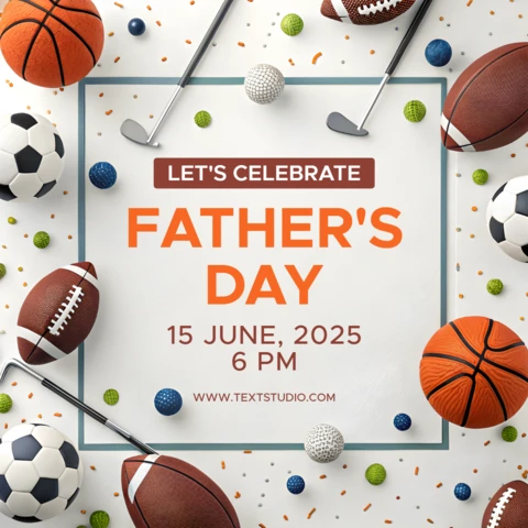 Sports-Themed Father's Day Celebration Template Design