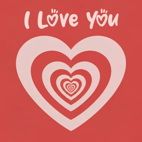 Heartfelt Love Design Template for Greeting Cards