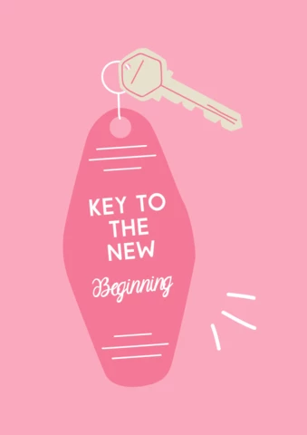 New Beginning Key Motivational Printable Poster