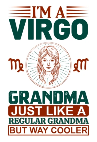 Virgo Grandma Retro Typography Design Template – Editable and Fun!