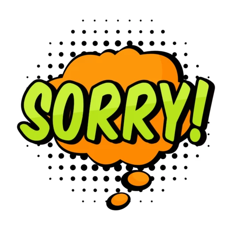 Sorry ! pop art comic style text effect template