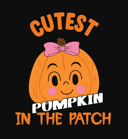 Cutest Pumpkin In The Patch T-Shirt Design Template