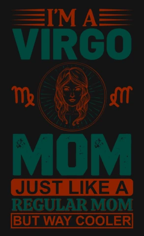Modelo de design de citação de mãe virgem vintage para vestuário personalizável