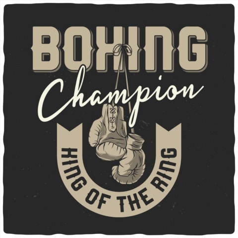 Boxing Champions T-shirt Design Template