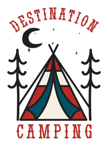 Destination Camping Logo Template Design