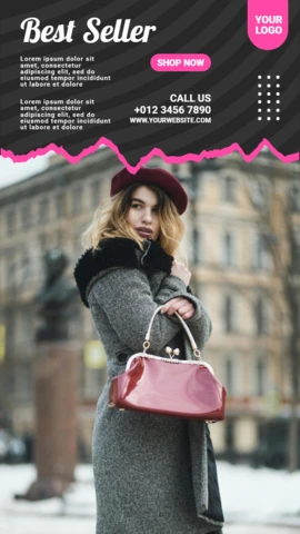 Fashion And Style Modern Woman Story Post Design Template
