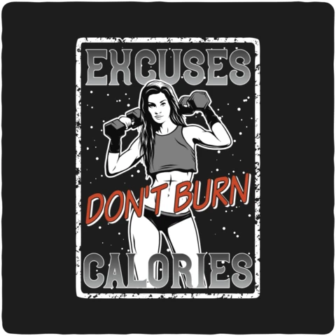 Las excusas no queman calorías plantilla de diseño de camiseta