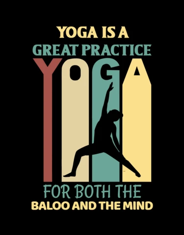 Modello di design per t-shirt Yoga is a great practice