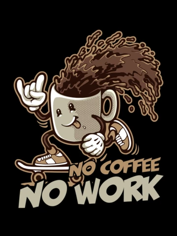 No Coffee No Work T-shirt Design Template
