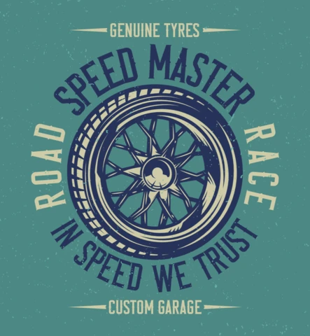 Autorad garage t-shirt design vorlage