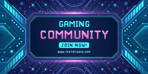 Futuristisches Designvorlage für Gaming-Community