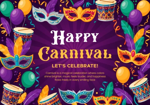 Colorful Carnival Celebration Design Template for Festive Posters