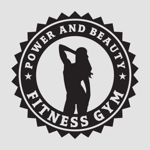 Mädchen fitnessstudio center logo design Vorlage