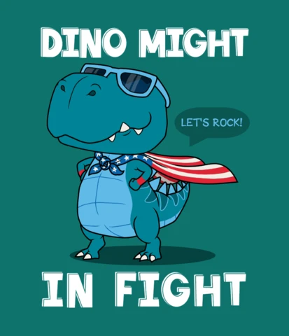 American Dino Super Hero Fun and Editable Dinosaur Design Merch