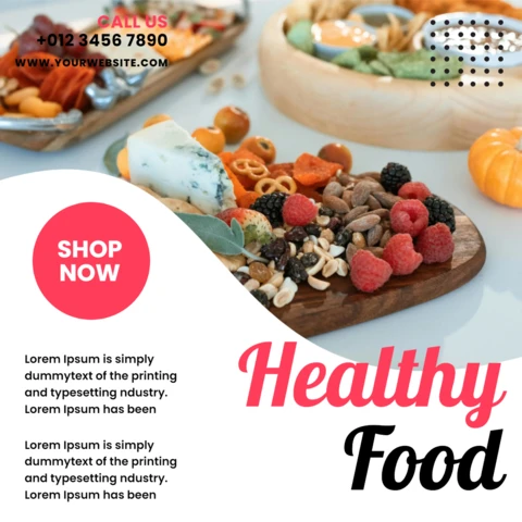 Striking Promotional Bright Wavy Instagram Post Design Template