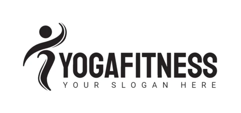 Yoga Fitness Logo Design Template