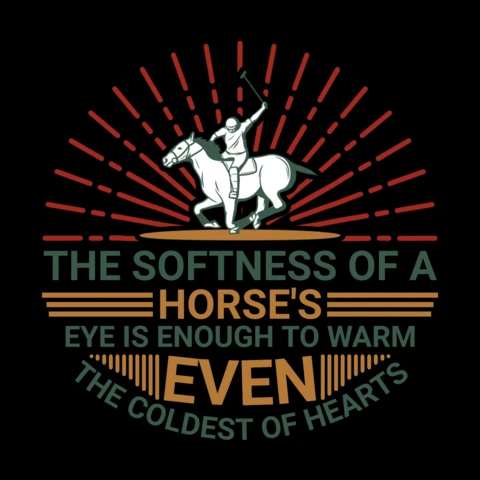 La douceur de l'œil d'un cheval citation inspirante modèle de t-shirt de course de chevaux