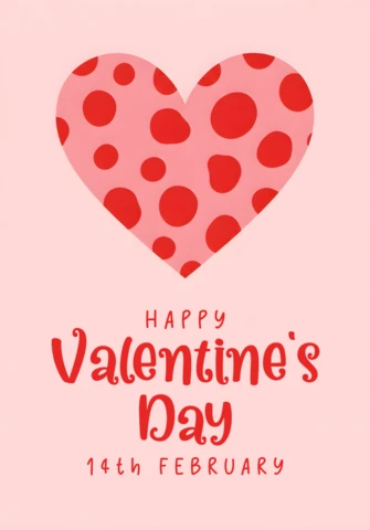 Template di design a cuore per San Valentino per biglietti d'auguri