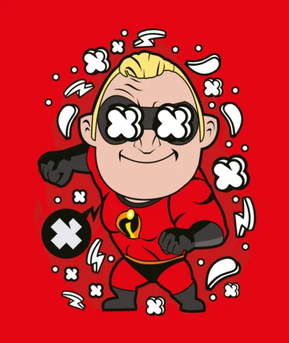 Mr Incredible Pop Culture T-Shirt Design Template