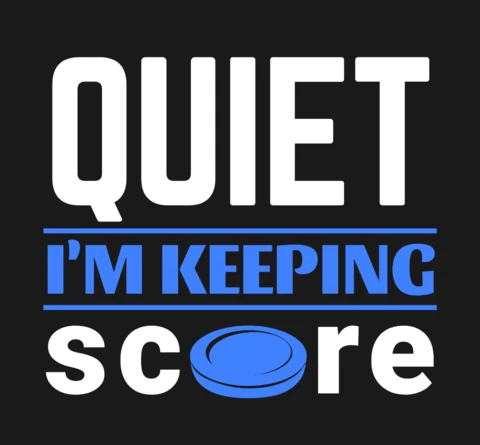 Quiet I'm Keeping Score Ice Hockey T-Shirt Design Template