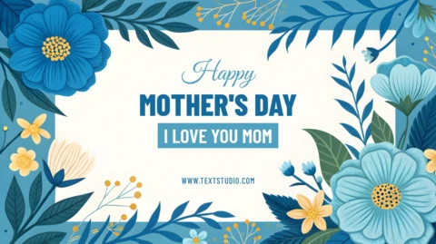Floral Mother's Day Design Template - Editable Happy Mother's Day Card