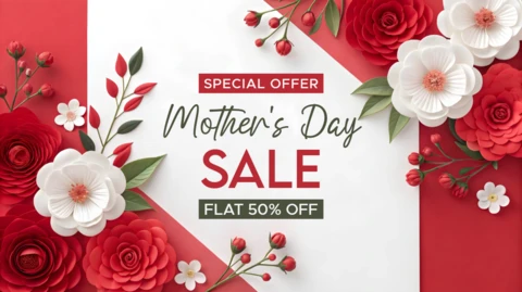 Elegant Floral Mother's Day Sale Template Design – Special Offer