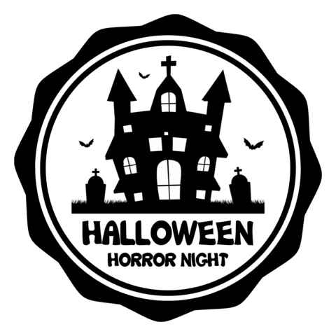 Halloween Horror Night Logo Design Template