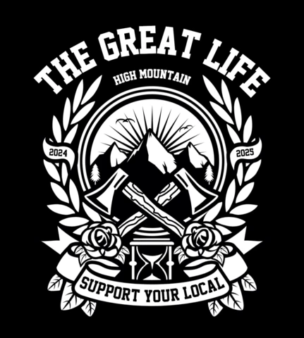 The Great Life High Mountain T-shirt Design Template