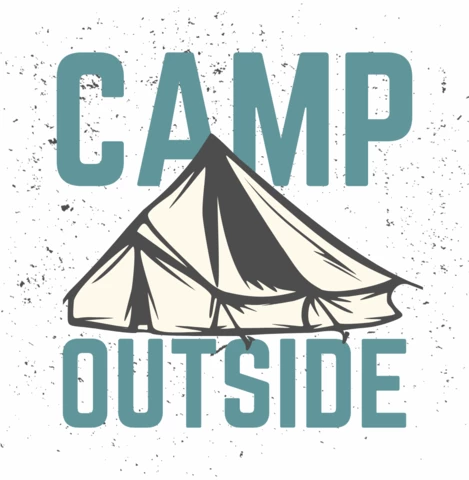 Camping Tent Vintage T-shirt Design Template
