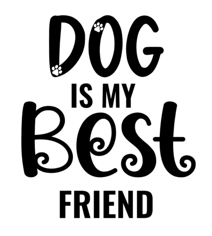 Dog Is My Best Friend T-Shirt Design Template