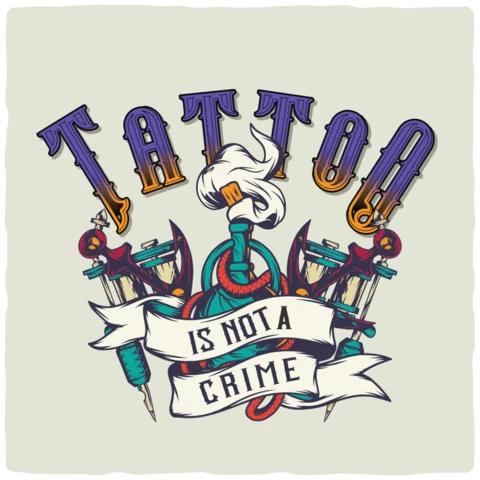 El tatuaje no es un delito plantilla de diseño de camiseta