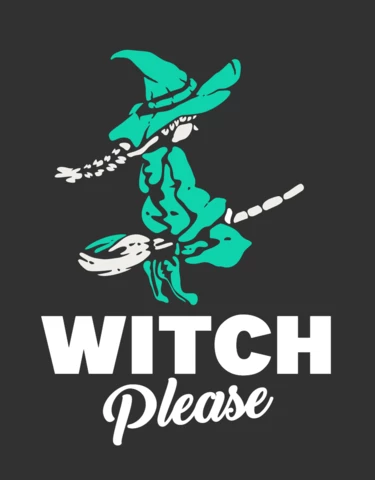 Sorcière volant sur son manche à balai modèle de t-shirt vintage